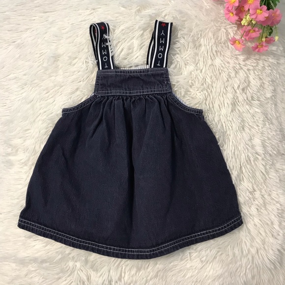 💕 Tommy Hilfiger Baby Girl Overall Denim Dress 💕 - Picture 6 of 6